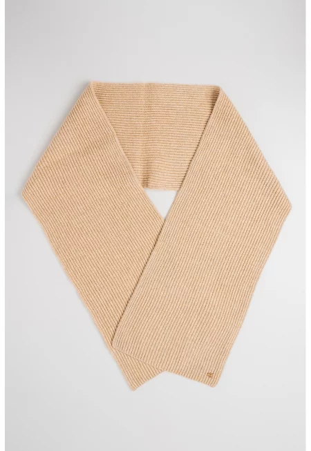 Шал с вълна - Бежов меланж