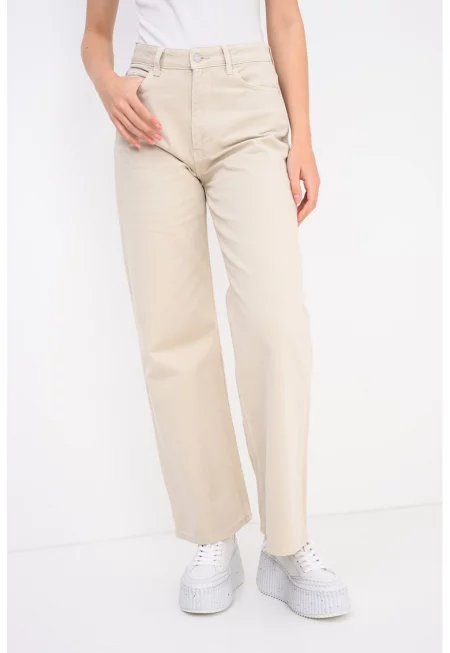 Широки дънки с висока талия