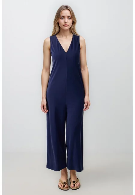 Скъсен гащеризон с модал - Черен