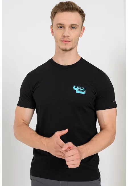 Слим памучна тениска