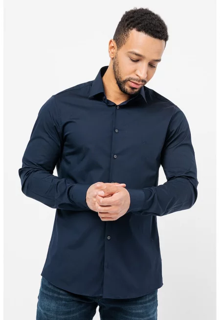 Слим риза - Тъмносин