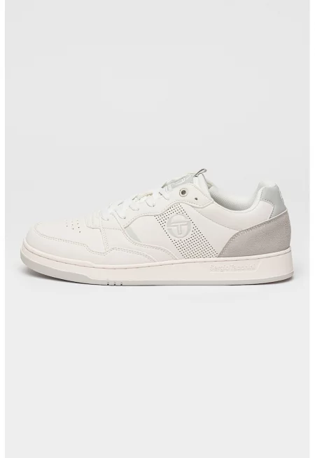 Спортни обувки Pisa от еко кожа с велур - Бял/Светло сив