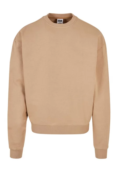 Суитшърт с овално деколте - Бежов