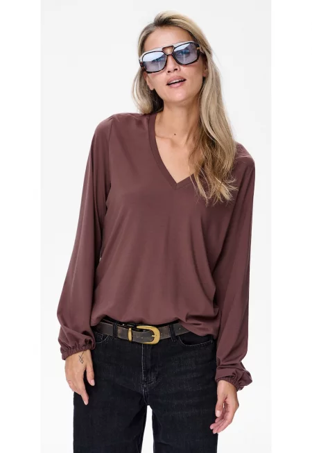 Свободна блуза с V-образно деколте Lychee