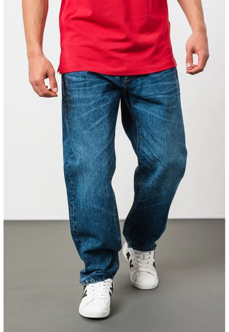 Свободни дънки - Син меланж