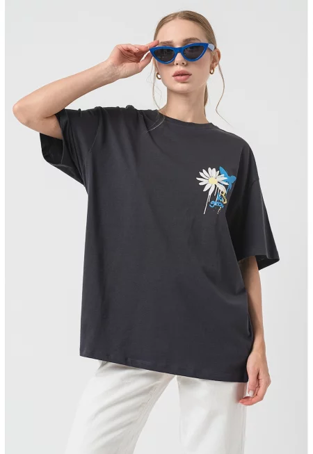 Тениска от органичен памук с принт