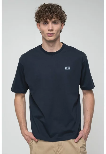 Тениска от памук с графика на гърба