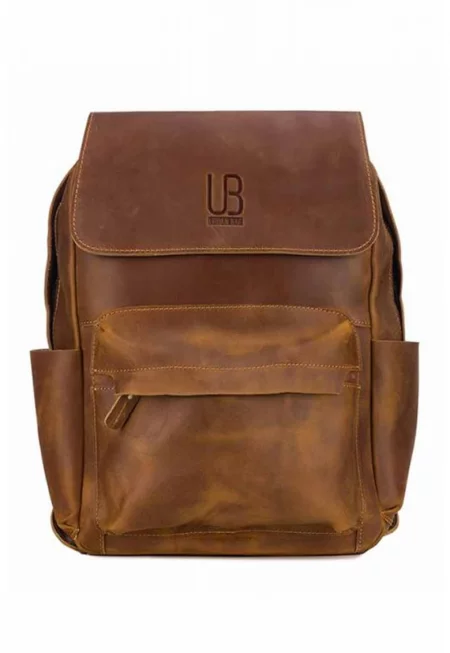 Унисекс кожена раница с релефно лого