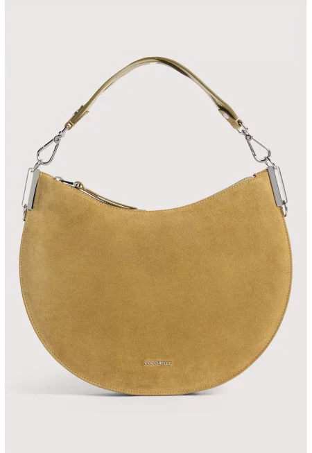 Велурена чанта през рамо Sunup с отделяща се презрамка - Карамел