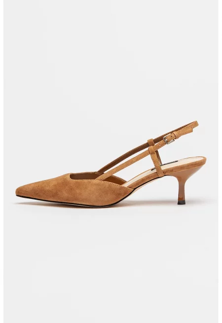 Велурени обувки с ток и тока