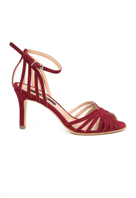 Велурени сандали Sangria - Бордо