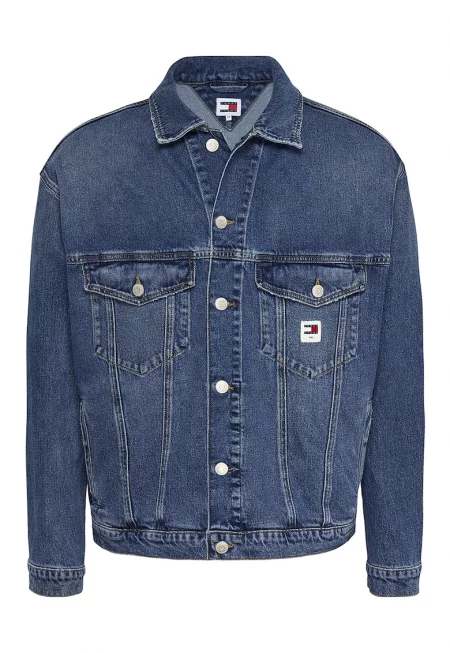 Яке от деним със захабен ефект