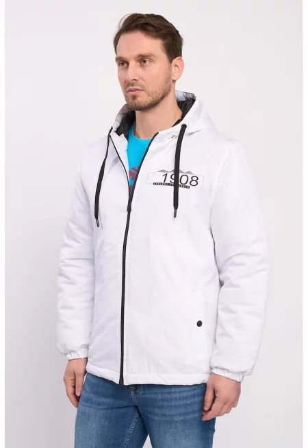 Зимно яке с цип и принт на гърба