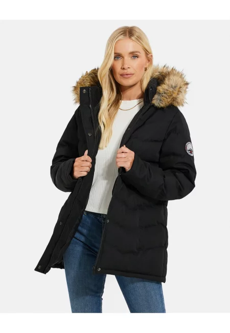 Зимно яке с вата - Черен