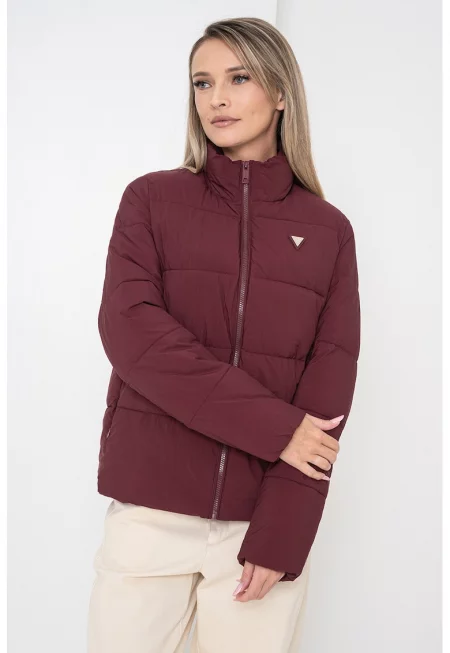 Зимно яке с вата и цип - Тъмновиолетов