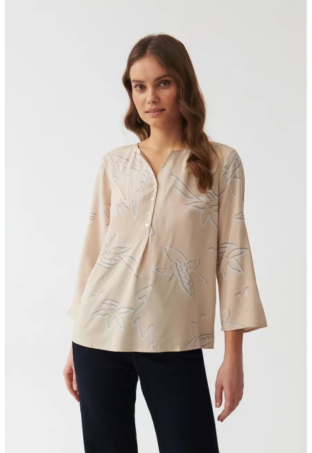 Блуза Isola с принт - Слонова кост