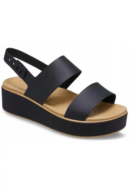 BROOKLYN MATTE WRAP LOW WEDGE W - Черен