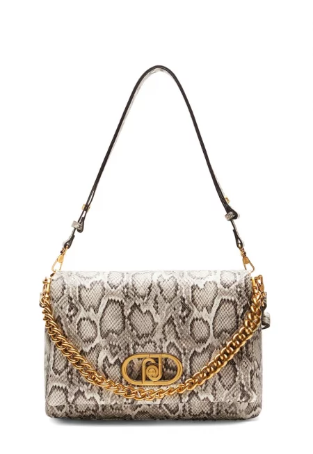 Чанта Lapuffy с шагрен - Кафяв