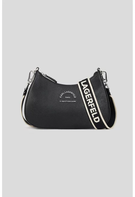 Чанта през рамо от еко кожа с презрамка с лого