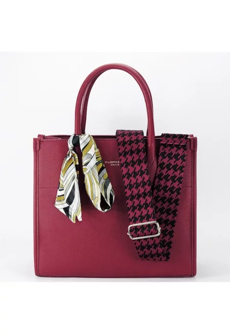 Червена чанта  с декоративен шал H6935 M7 18072