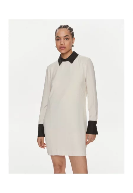 Дамска рокля -  29162 - Полиестер - Екрю