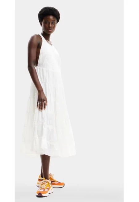 Дамска рокля -  76770 - Бяла - Памук