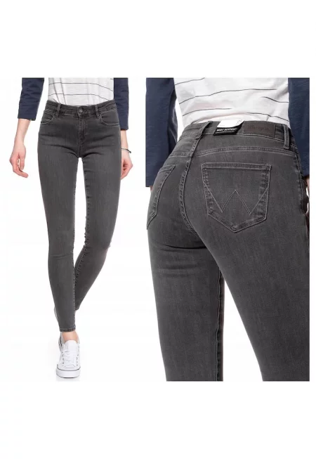 Дамски дънки -  Skinny - 13467-184 - Памучни - Дълги - Petite - Дънкови - W24-L32 US - Сиви
