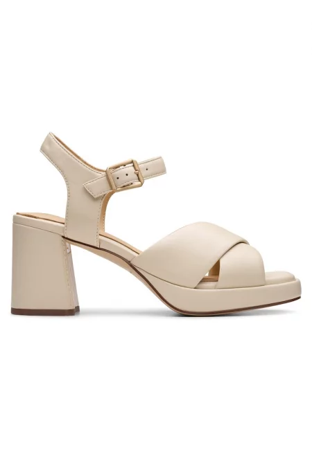 Дамски сандали - 26181304 -  Естествена кожа - Екрю