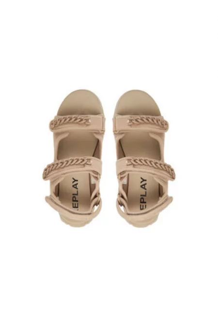 Дамски сандали - GWSA6 .000.C0006T -  Екокожа - Бежов - Бежов