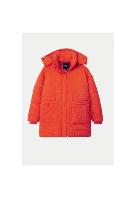 Дамско яке -  304477348 - Полиамид - Оранжев - Оранжев