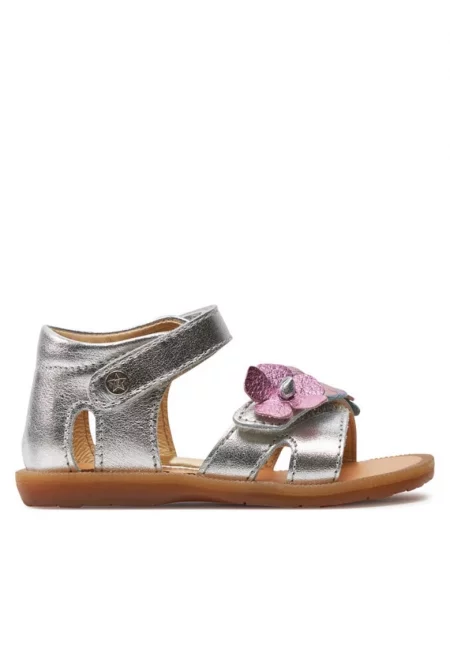 Детски сандали  303874698 - Естествена кожа - Сребрист