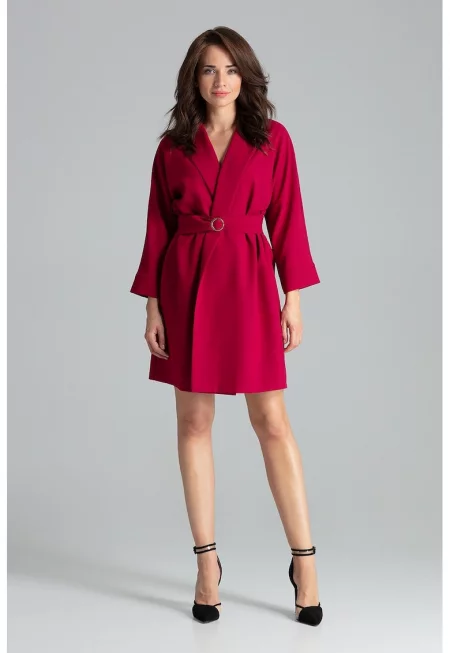 Елегантно дамско яке  бордо - полиестер -