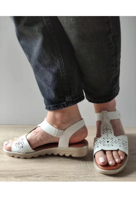 Ежедневни дамски сандали Jana 28262-44 бели - бял - Бял