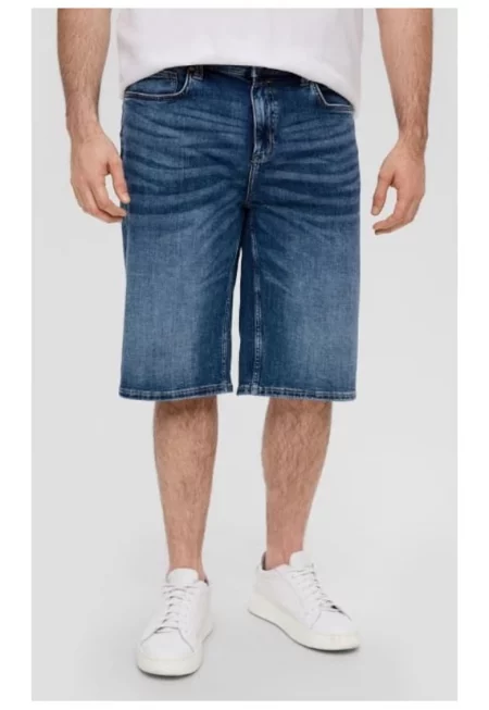 Голям размер мъжки дънкови къси панталони Casby със свободна кройка - Син - Син