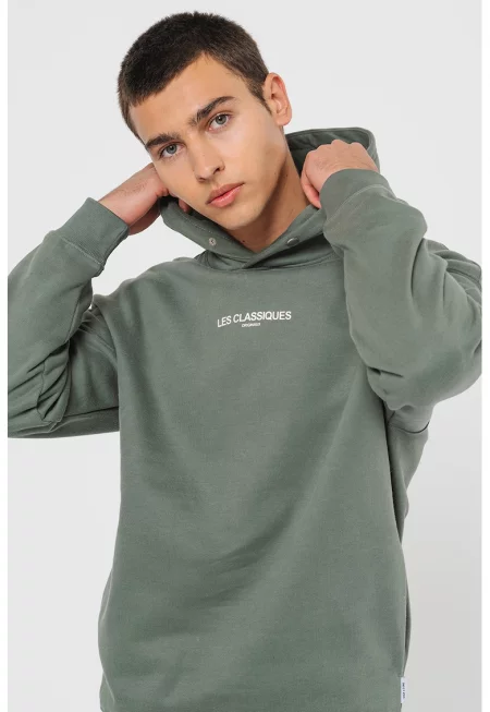 Худи с органичен памук - Светлозелен