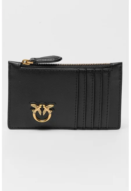 Калъф за карти Airone с метално лого - Черен