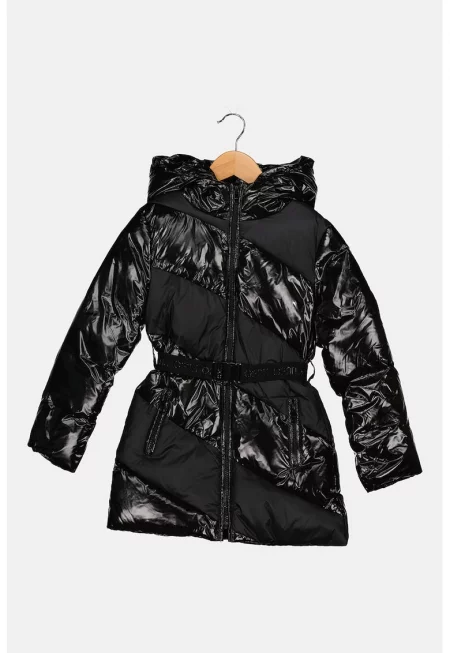 Капитонирано зимно яке - Черен