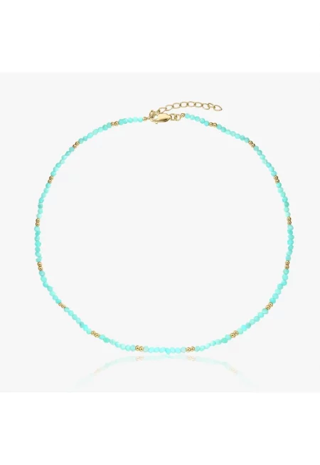 Колие от сребро Golden SummerScape - Амазонит