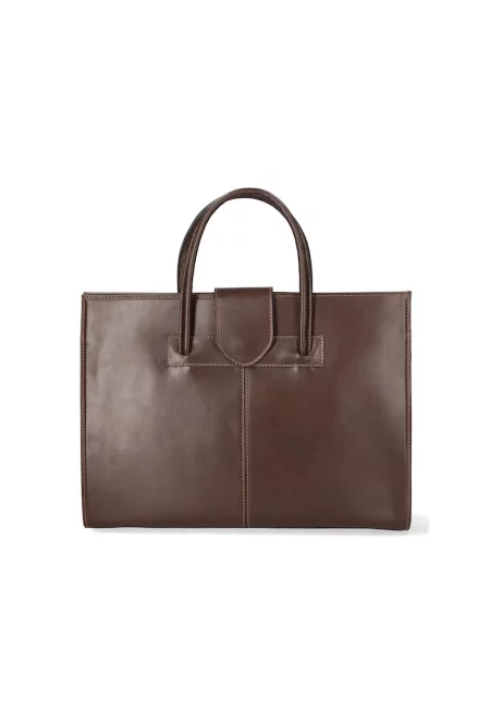 Кожена чанта - Тъмнокафяв