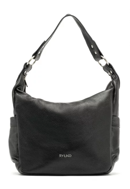 Кожена чанта Torebka - Черен