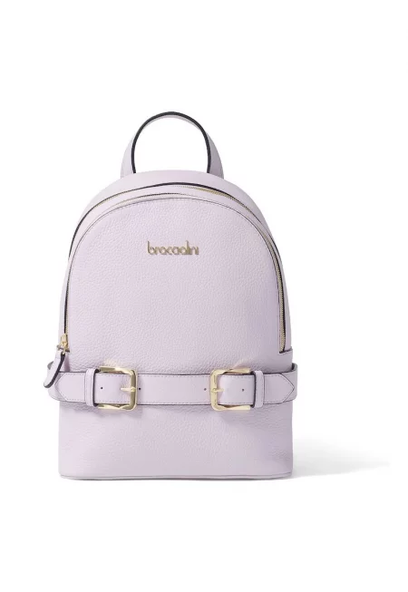 Кожена раница 209853 с тока - Лилав