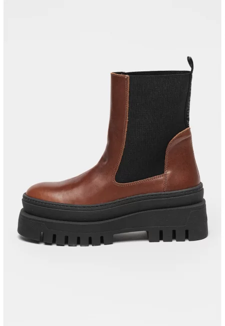 Кожени боти Chelsea Cassandra - Канелено кафяво
