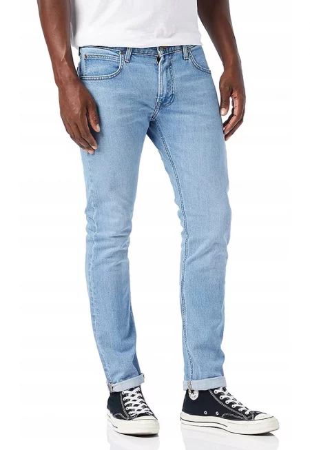 Мъжки дънки  Luke - полиестер/памук/еластан - светлосин