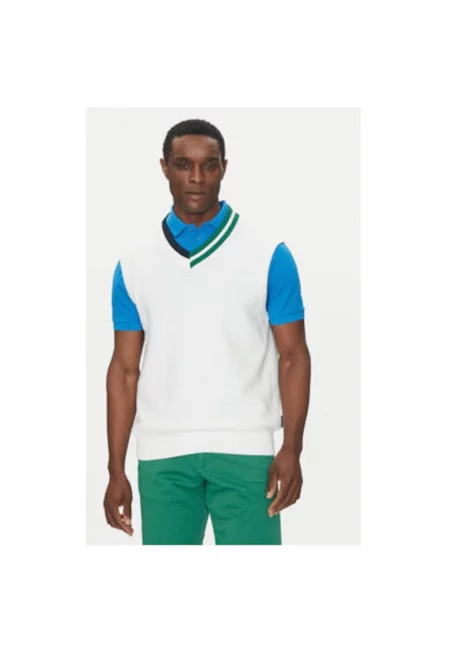 Мъжки пуловер  65013 151809 - Памук - Бял