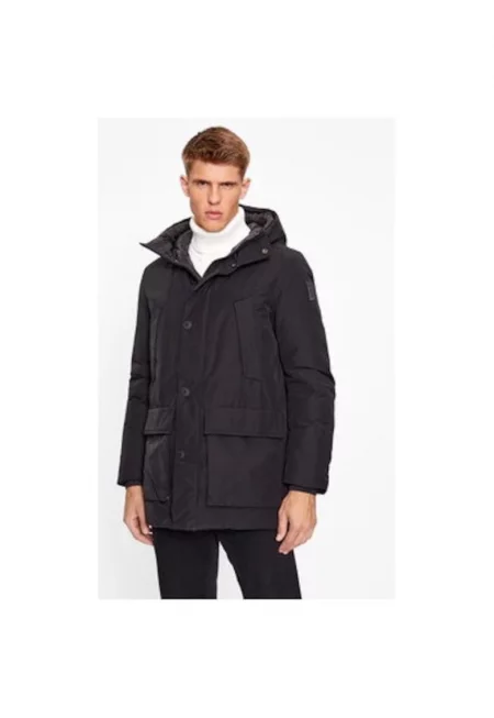 Мъжко яке -  303225414 - Рециклиран полиестер - Черно - Черен