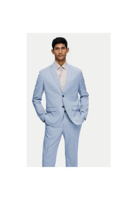 Мъжко яке -  304704772 - Рециклиран полиестер/вискоза - Син - Син