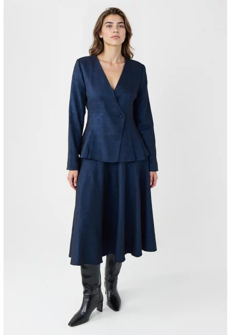 Миди пола с верев - Ултрамарин синьо