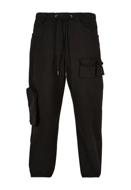 Памучен карго панталон - Черен