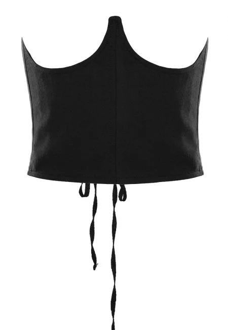 Памучен регулируем корсет - Черен