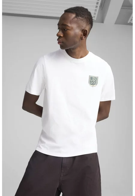 Памучна тениска с принт на гърба